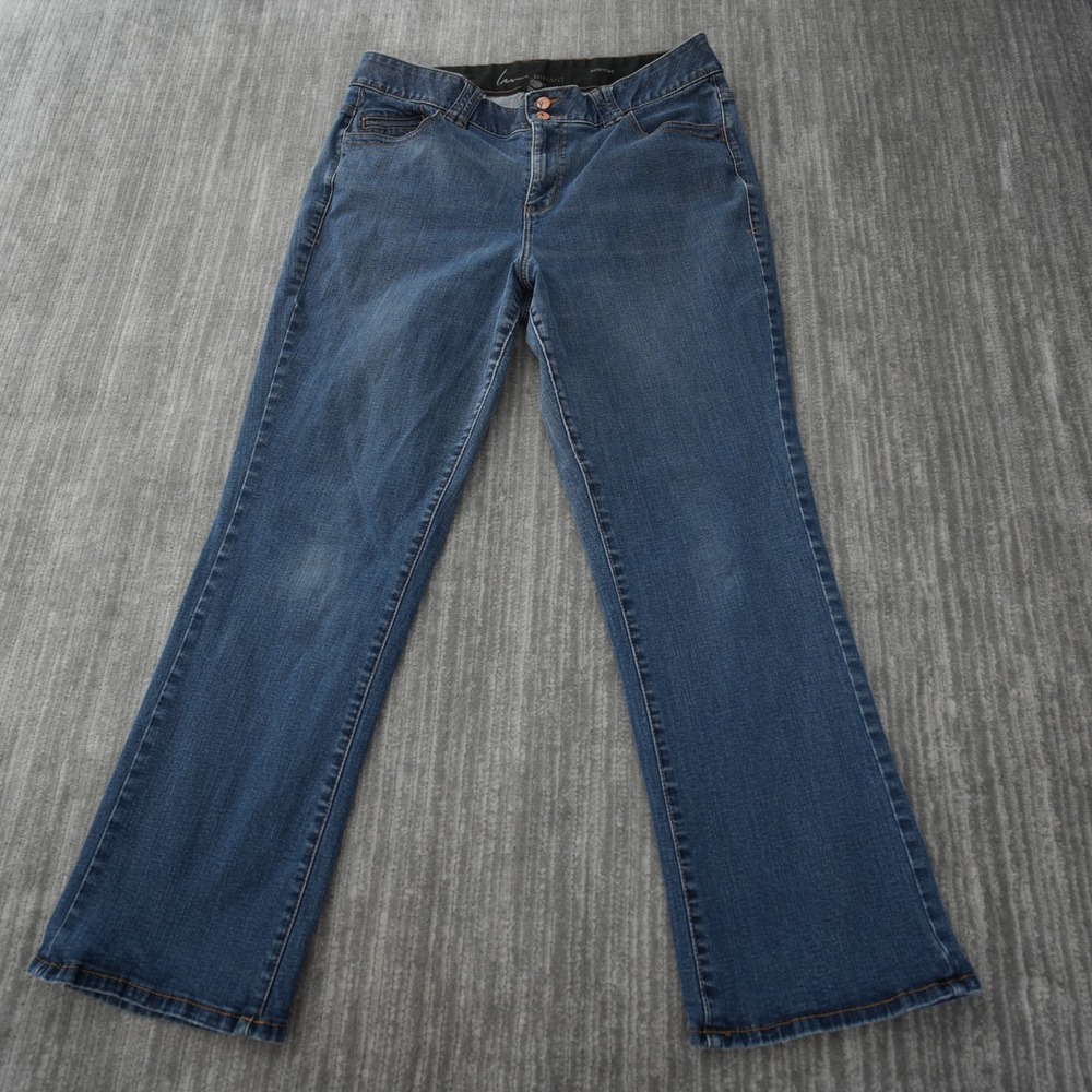 Lane Bryant Tighter Tummy Bootcut Jeans Women Blue Stretch Denim 18 Tall 38x30.5